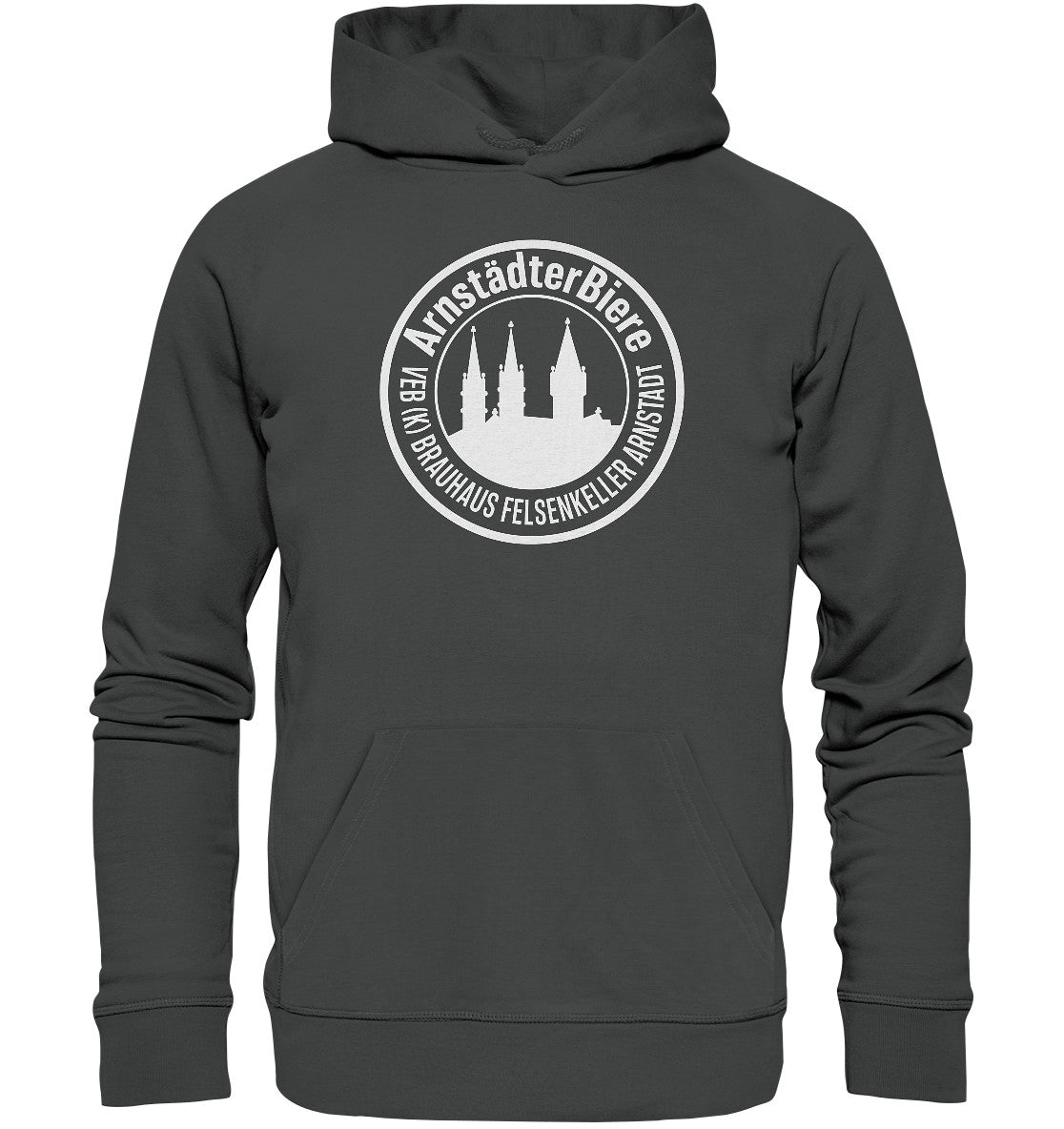 DDR Ostalgie Kapuze / Organic Hoodie Unisex • VEB BRAUHAUS FELSENKELLER ARNSTADT