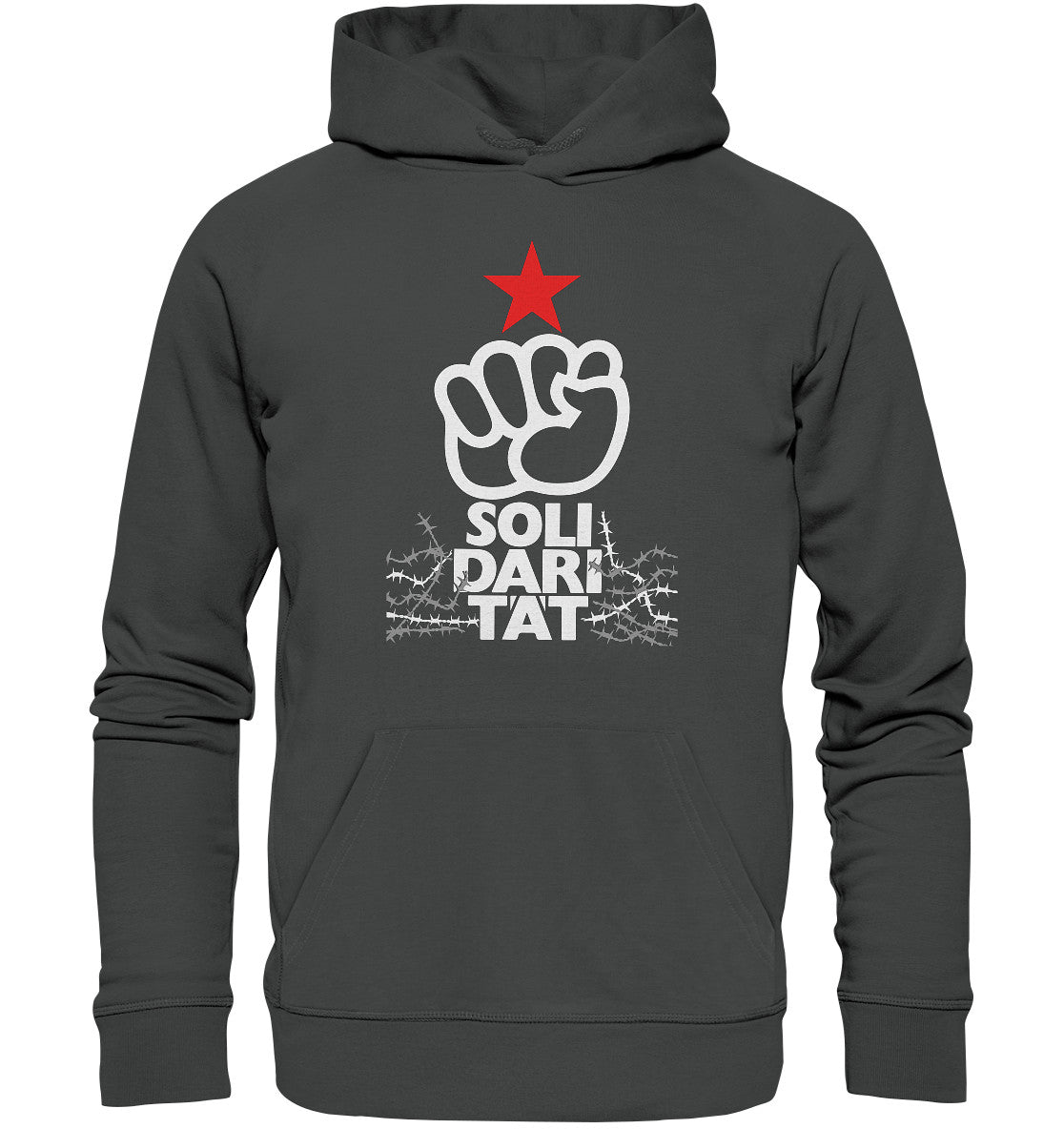DDR Ostalgie Kapuze / Organic Hoodie Unisex • INTERNATIONALE SOLIDARITÄT