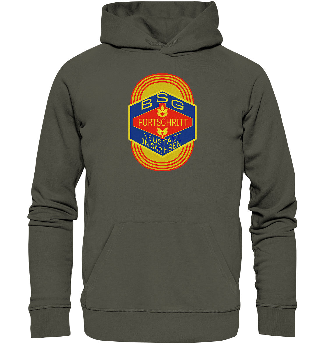 DDR Ostalgie Kapuze / Organic Hoodie Unisex • BSG FORTSCHRITT NEUSTADT SACHSEN