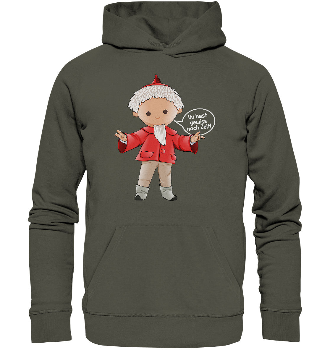 DDR Ostalgie Kapuze / Organic Hoodie Unisex • UNSER SANDMÄNNCHEN - DU HAST GEWISS NOCH ZEIT!