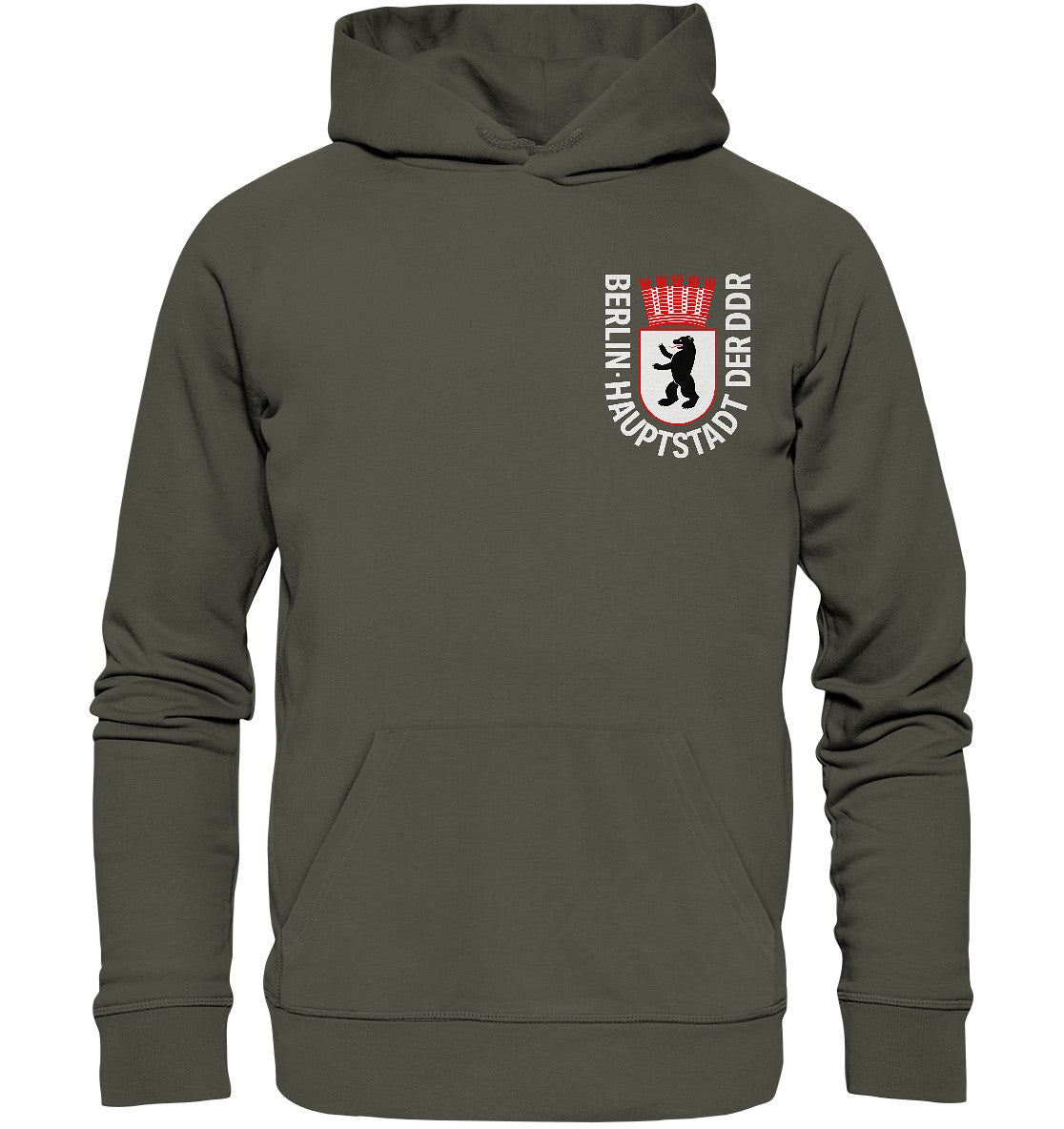 DDR Ostalgie Kapuze / Organic Hoodie Unisex • WAPPEN BERLIN - HAUPTSTADT DER DDR