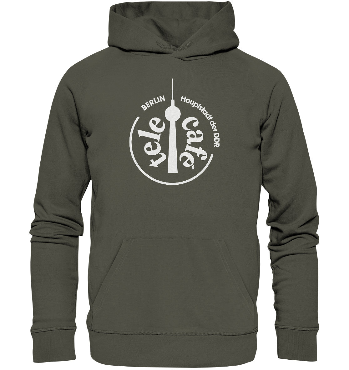DDR Ostalgie Kapuze / Organic Hoodie Unisex • TELECAFE IM FERNSEHTURM