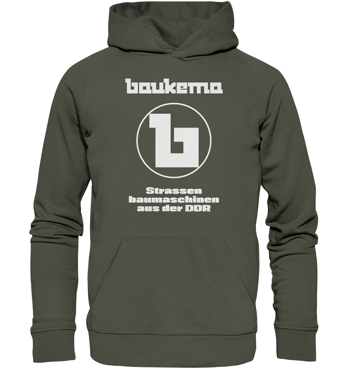 DDR Ostalgie Kapuze / Organic Hoodie Unisex • BAUKEMA STRASSENBAUMASCHINEN