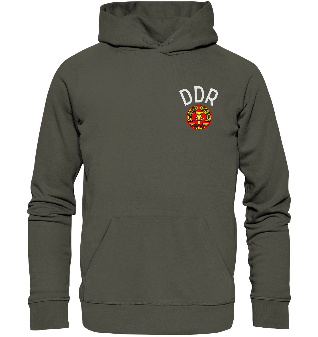 DDR Ostalgie Kapuze / Organic Hoodie Unisex • DDR SPORT TRIKOT