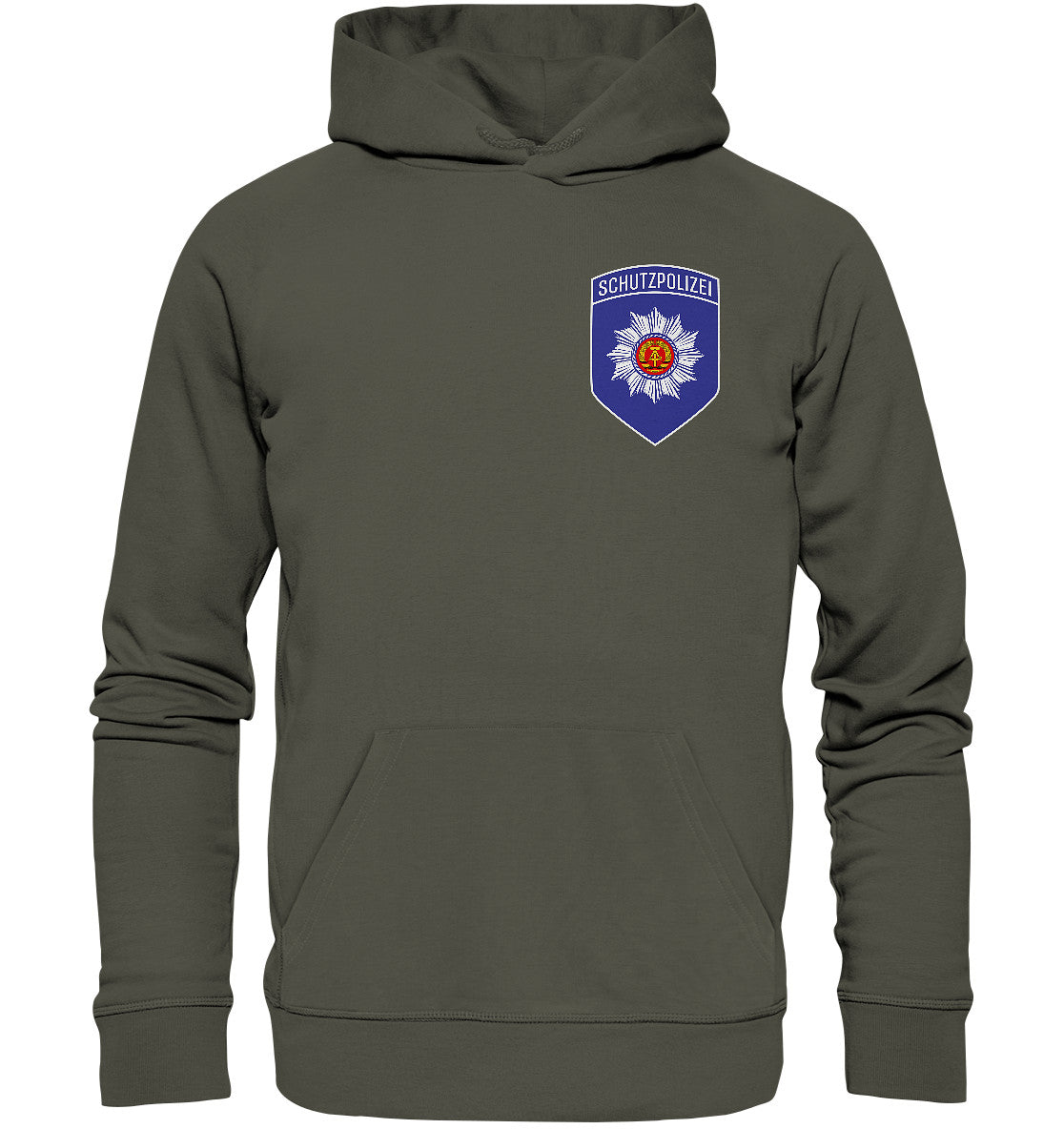 DDR Ostalgie Kapuze / Organic Hoodie Unisex • ZK - ZENTRALE KRÄFTE SCHUTZPOLIZEI