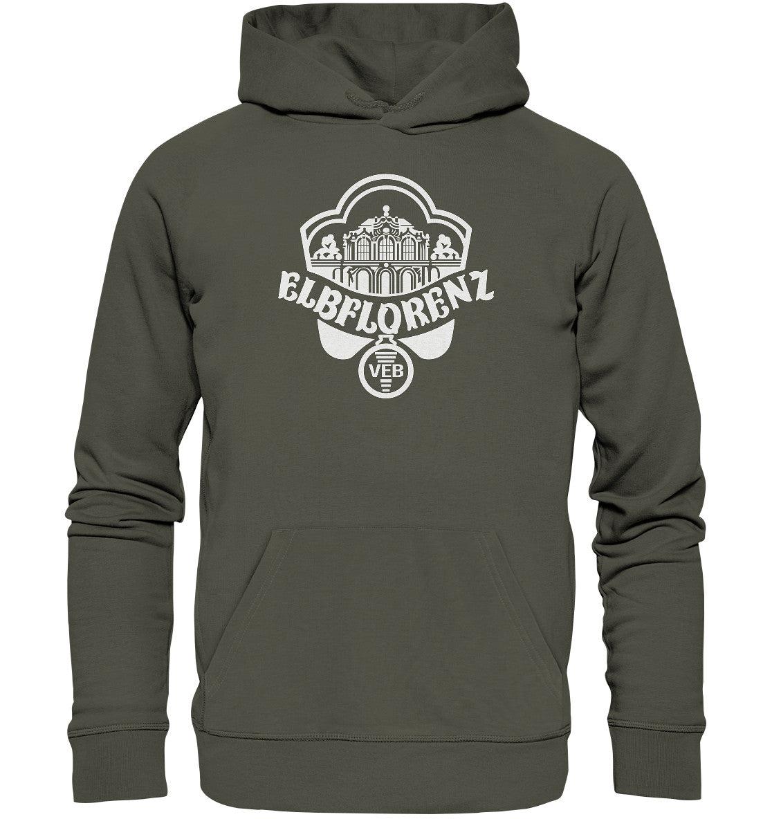 DDR Ostalgie Kapuze / Organic Hoodie Unisex • VEB ELBFLORENZ DRESDEN