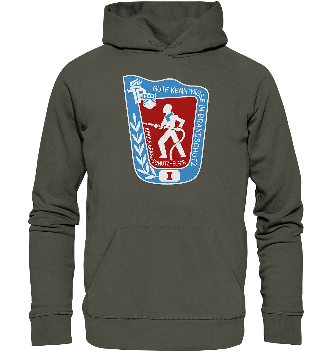 DDR Ostalgie Kapuze / Organic Hoodie Unisex • JUNGER BRANDSCHUTZHELFER