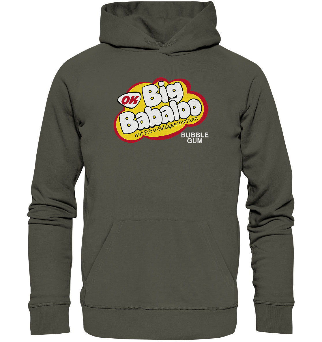DDR Ostalgie Kapuze / Organic Hoodie Unisex • BIG BABALOO - FRÖSI-KAUGUMMI