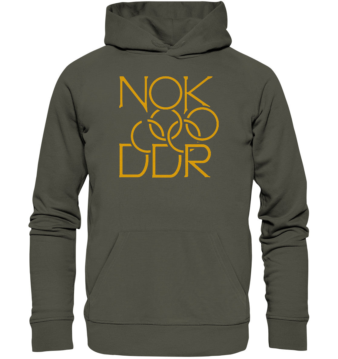 DDR Ostalgie Kapuze / Organic Hoodie Unisex • NATIONALES OLYMPISCHES KOMMITEE DER DDR