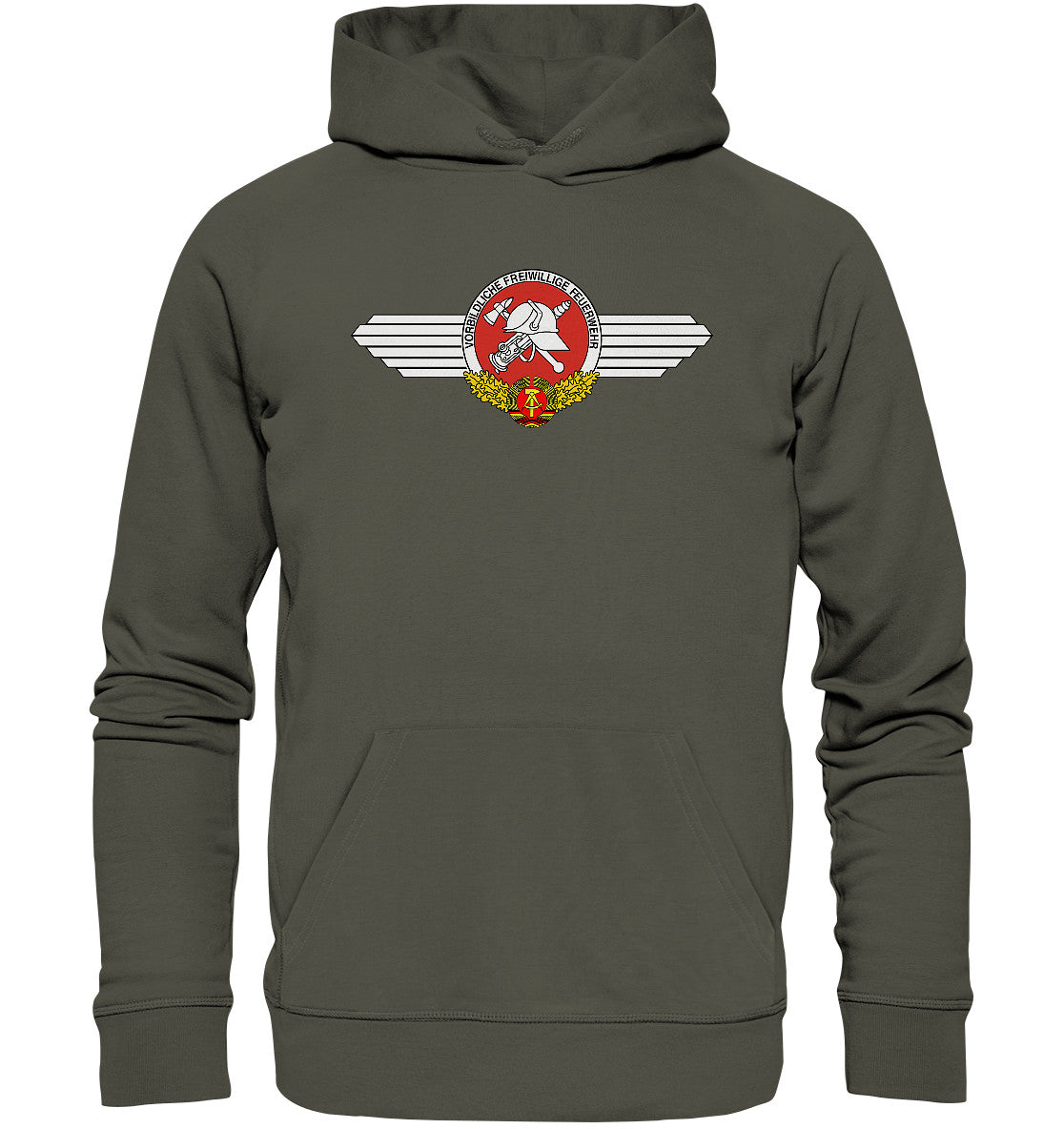 DDR Ostalgie Kapuze / Organic Hoodie Unisex • VORBILDLICHE FREIWILLIGE FEUERWEHR DER DDR