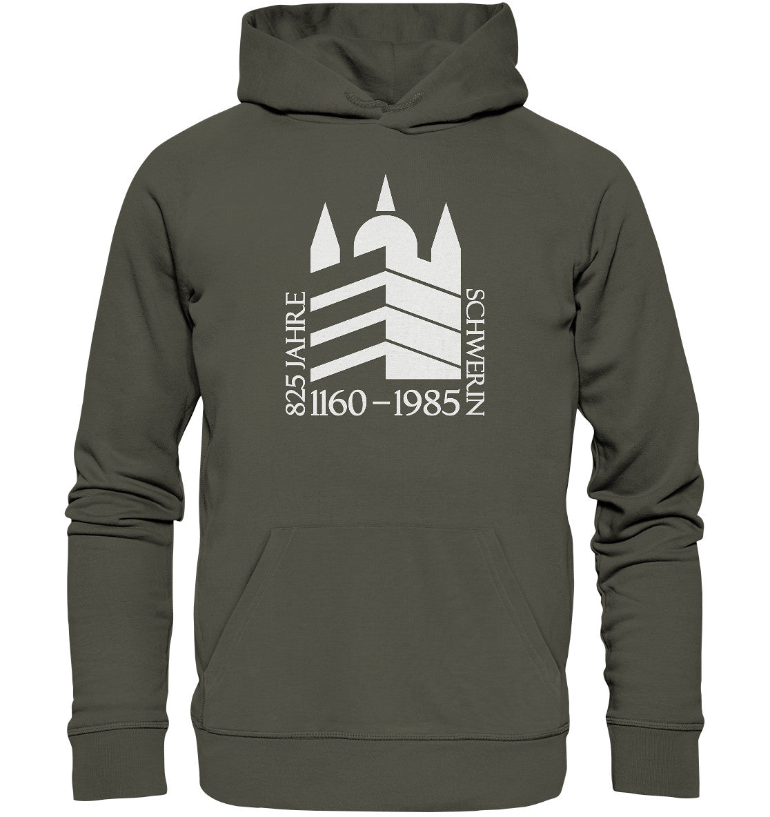 DDR Ostalgie Kapuze / Organic Hoodie Unisex • 825 JAHRE SCHWERIN - 1985