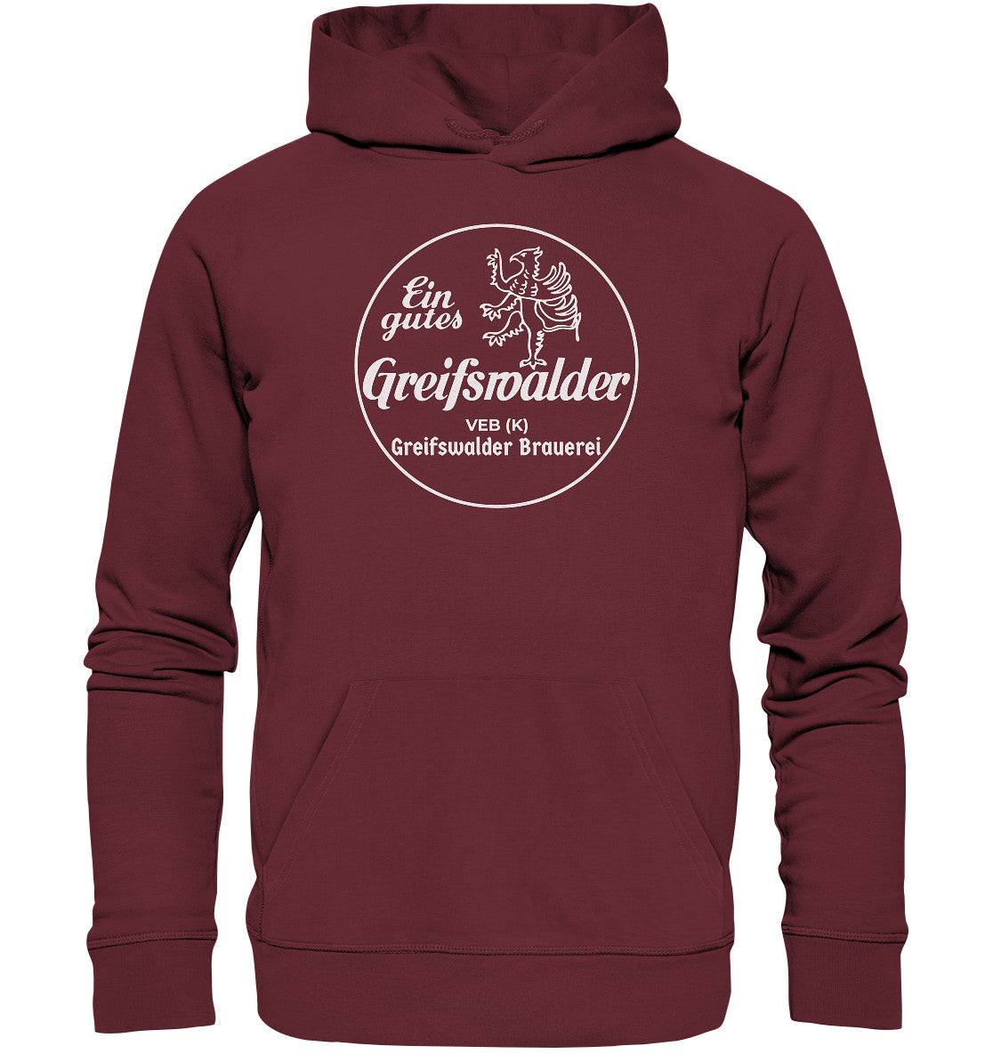 DDR Ostalgie Kapuze / Organic Hoodie Unisex • VEB GREIFSWALDER BRAUEREI