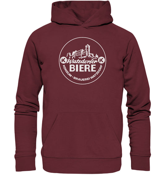 DDR Ostalgie Kapuze / Organic Hoodie Unisex • KONSUM-BRAUEREI WATZDORF