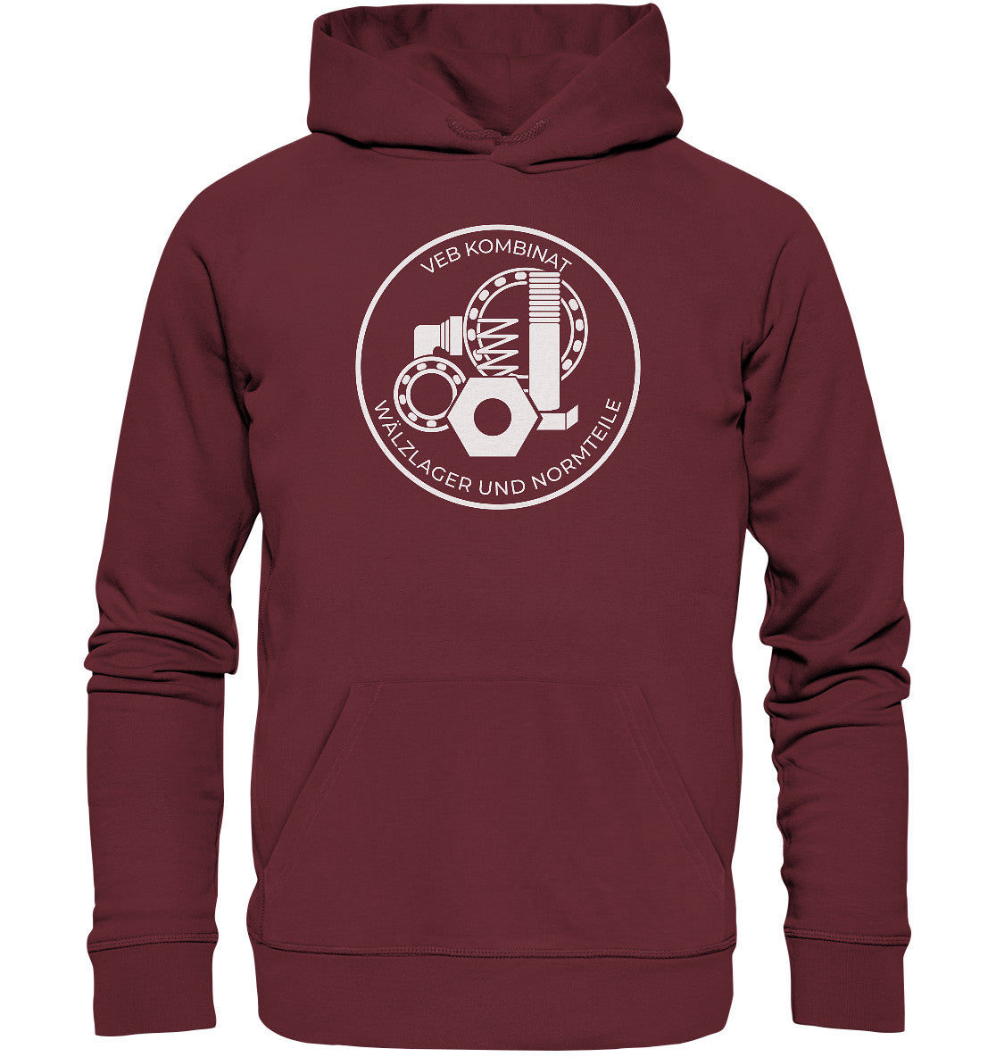 DDR Ostalgie Kapuze / Organic Hoodie Unisex • VEB WÄLZLAGER UND NORMTEILE KARL-MARX-STADT