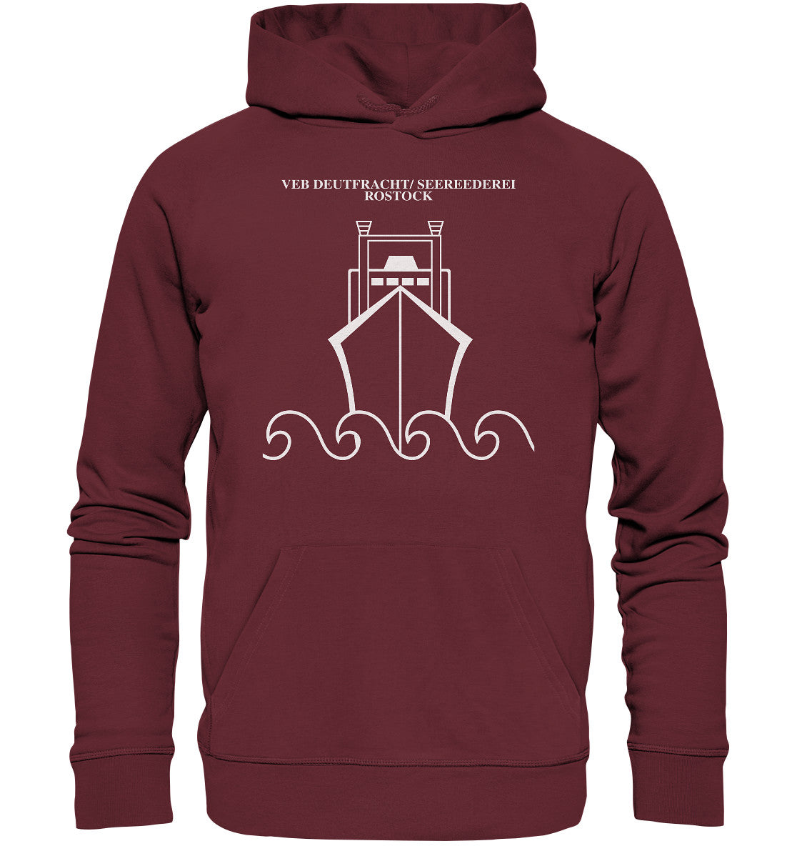 PREMIUM ORGANIC HOODIE UNISEX • VEB DEUTFRACHT SEEREEDEREI ROSTOCK