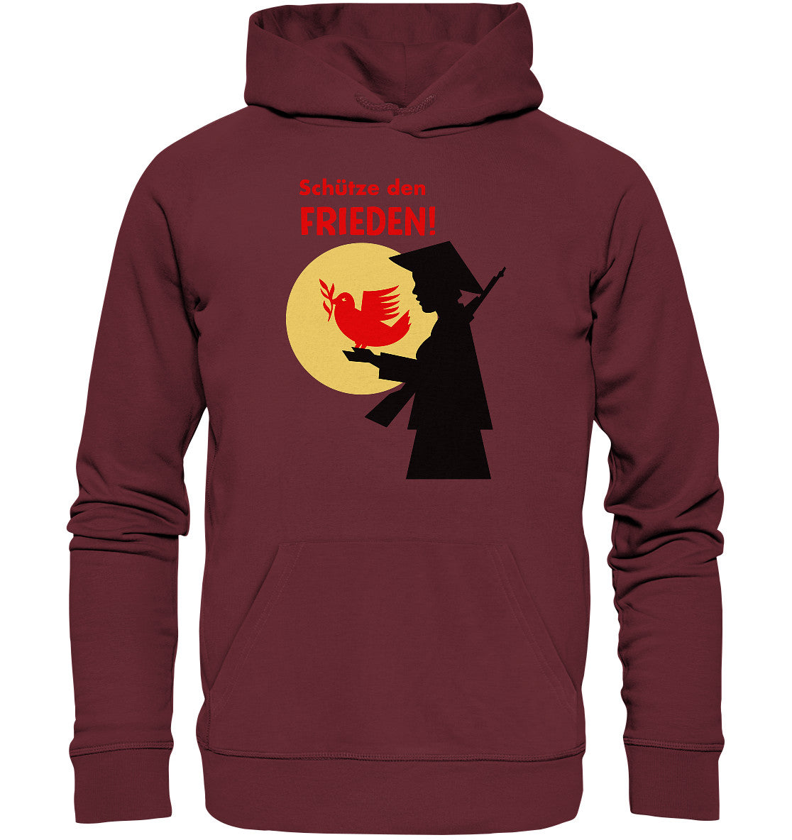 DDR Ostalgie Kapuze / Organic Hoodie Unisex • SCHÜTZE DEN FRIEDEN! SOLIDARITÄT MIT VIETNAM