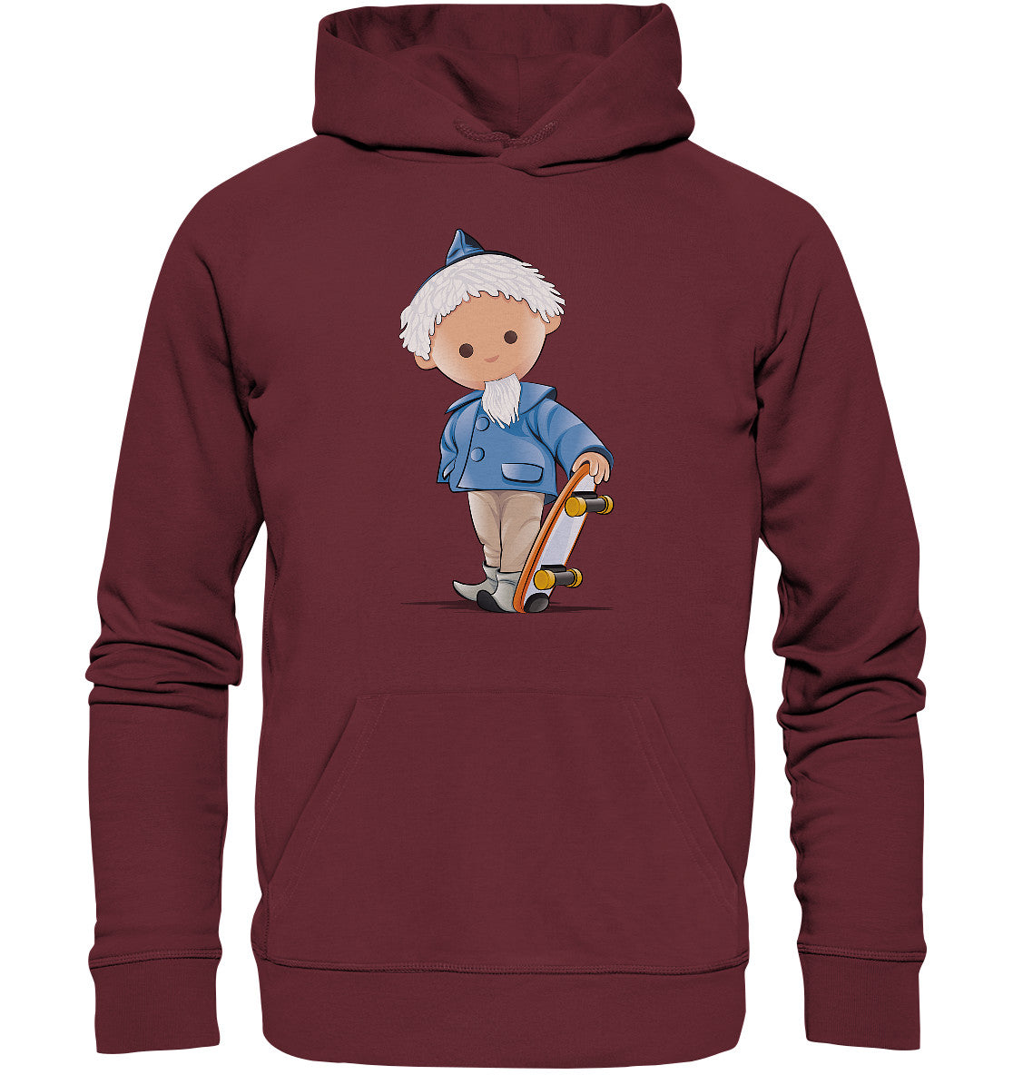 DDR Ostalgie Kapuze / Organic Hoodie Unisex • UNSER SANDMÄNNCHEN - ROLLBRETT-SKATER