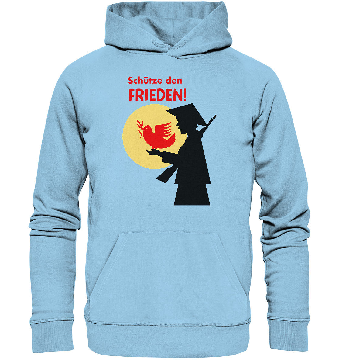 DDR Ostalgie Kapuze / Organic Hoodie Unisex • SCHÜTZE DEN FRIEDEN! SOLIDARITÄT MIT VIETNAM