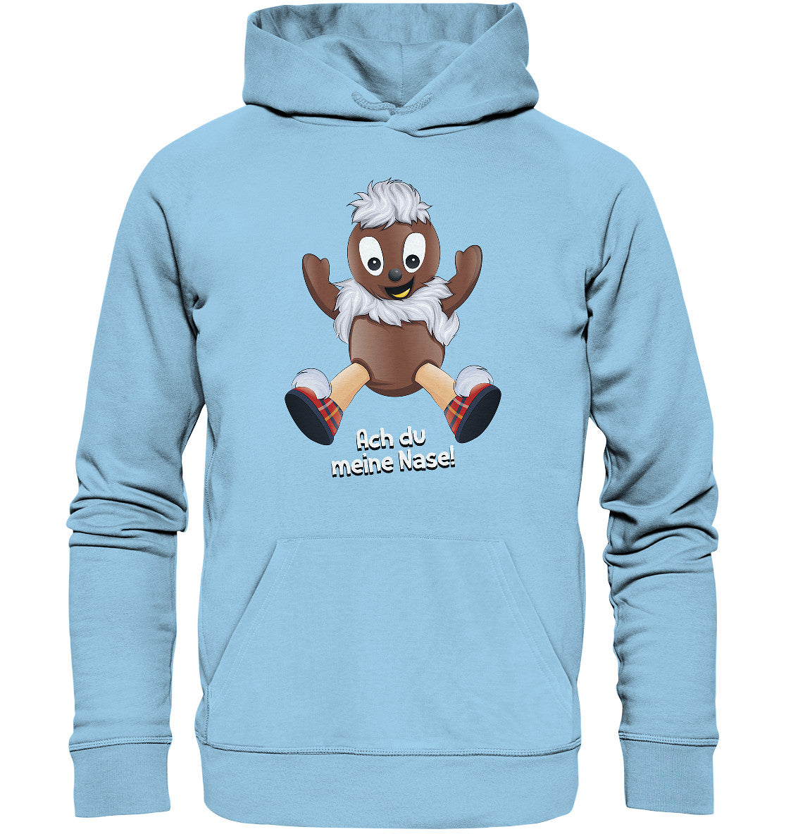 DDR Ostalgie Kapuze / Organic Hoodie Unisex • UNSER SANDMÄNNCHEN - PITTIPLATSCH - ACH DU MEINE NASE!
