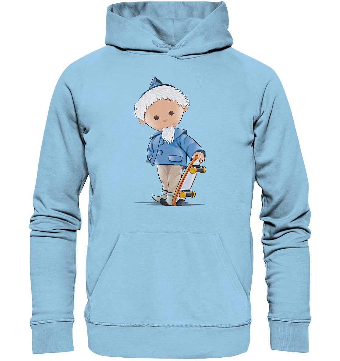 DDR Ostalgie Kapuze / Organic Hoodie Unisex • UNSER SANDMÄNNCHEN - ROLLBRETT-SKATER