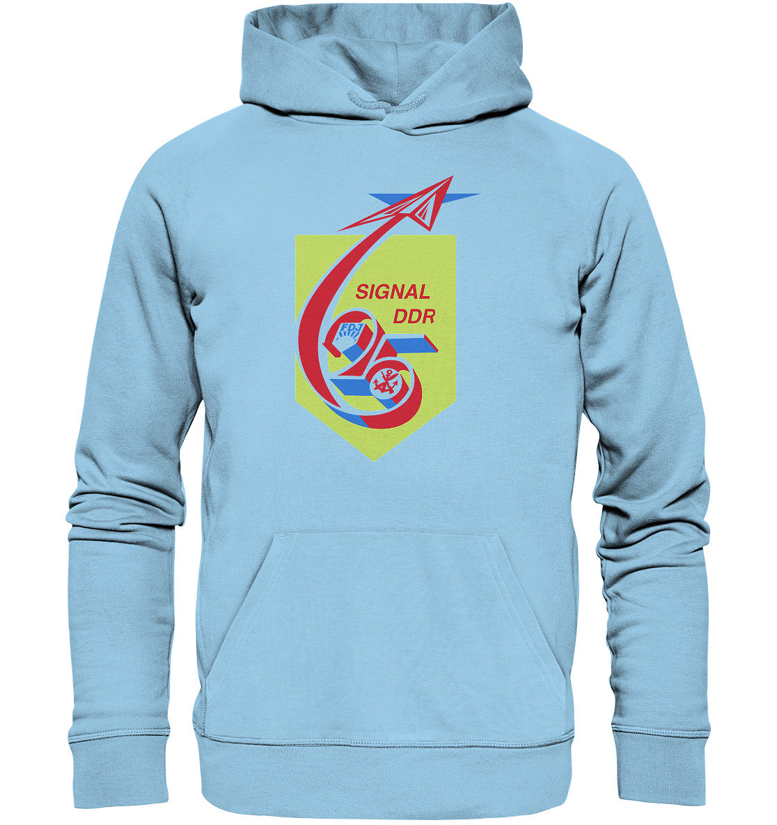 DDR Ostalgie Kapuze / Organic Hoodie Unisex • SIGNAL DDR 25 - FDJ, GST 1974
