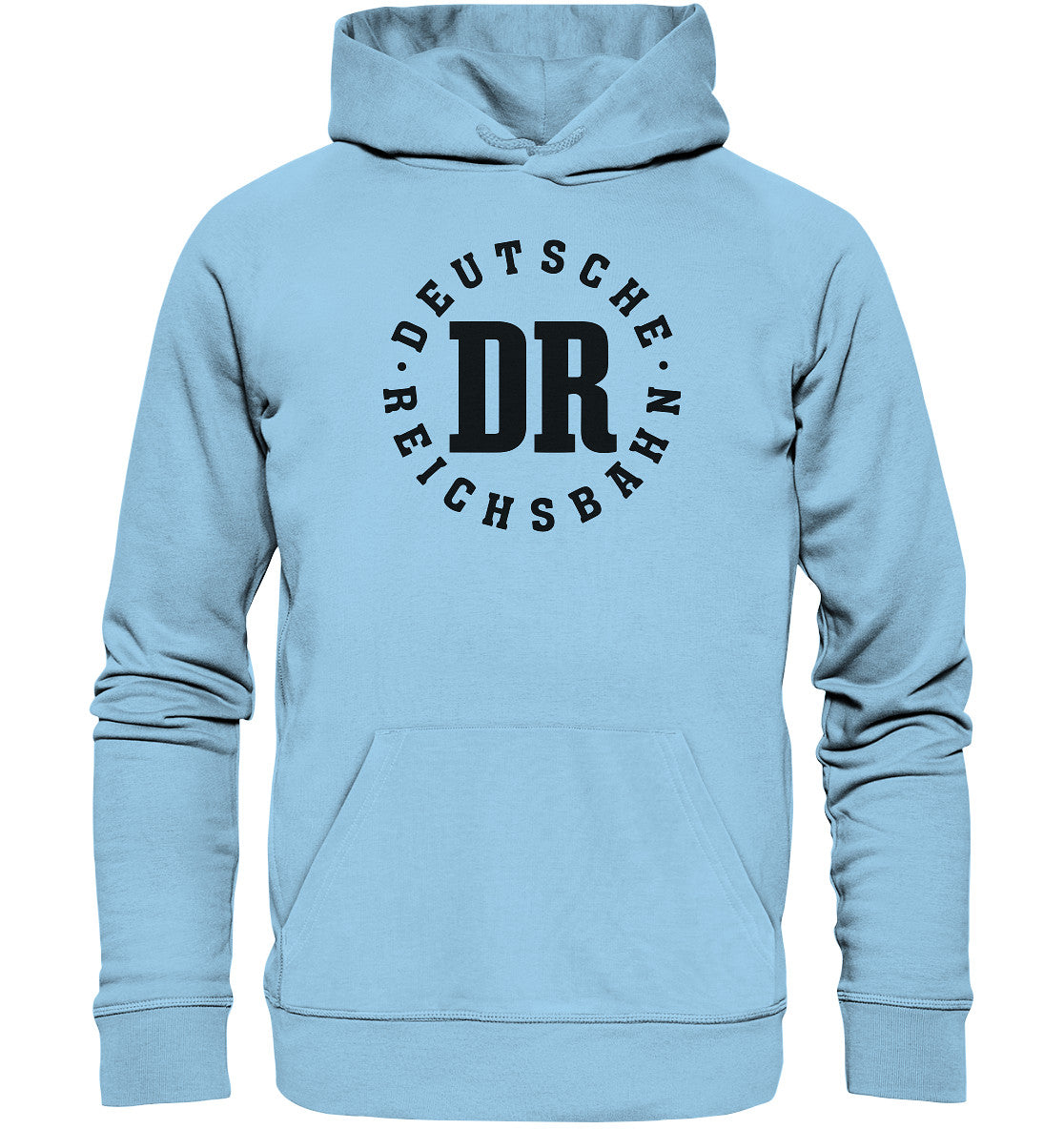 DDR Ostalgie Kapuze / Organic Hoodie Unisex • DR DEUTSCHE REICHSBAHN - WEISS