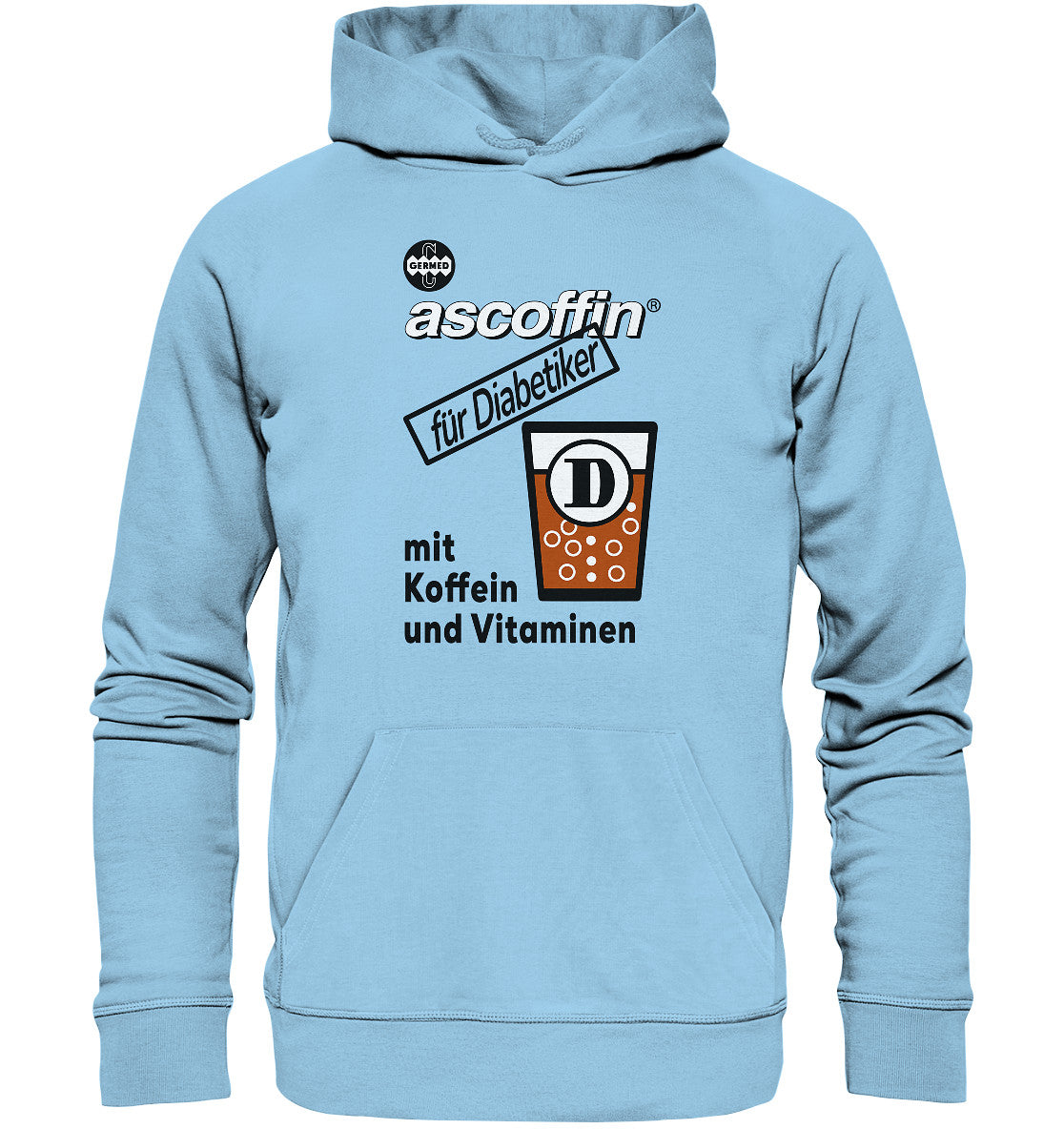 DDR Ostalgie Kapuze / Organic Hoodie Unisex • GERMED ASCOFFIN DIABETIKER