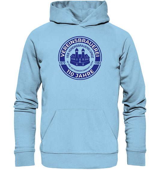 DDR Ostalgie Kapuze / Organic Hoodie Unisex • VEB VEREINSBRAUEREI GREIZ - GETRÄNKEKOMBINAT GERA