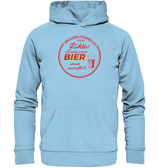 DDR Ostalgie Kapuze / Organic Hoodie Unisex • VEB FEHRBELLINER BIER