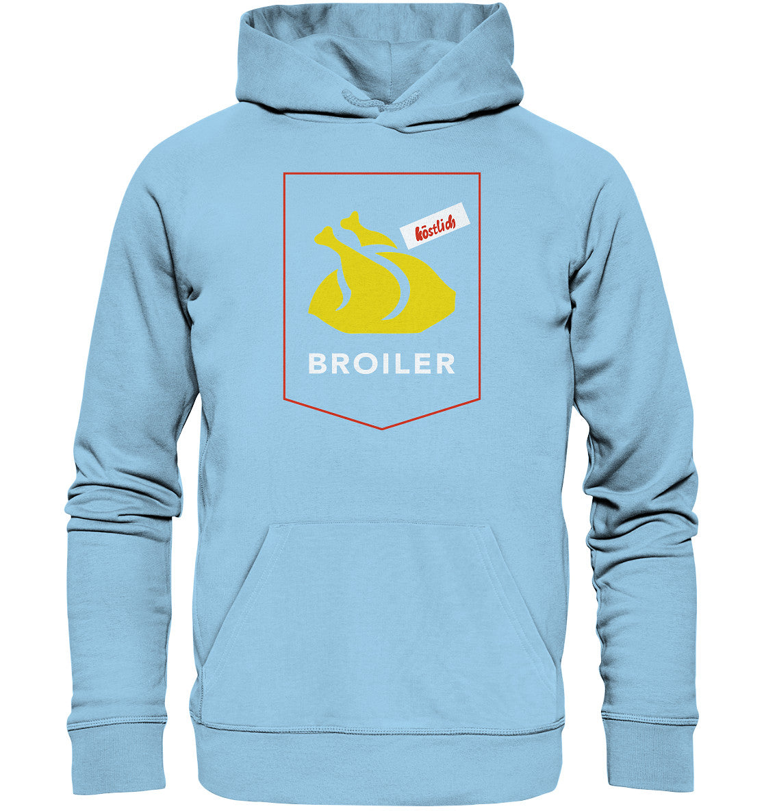 DDR Ostalgie Kapuze / Organic Hoodie Unisex • BROILER LOGO