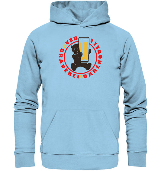 DDR Ostalgie Kapuze / Organic Hoodie Unisex • VEB BÄRENQUELL BERLIN BRAUEREI