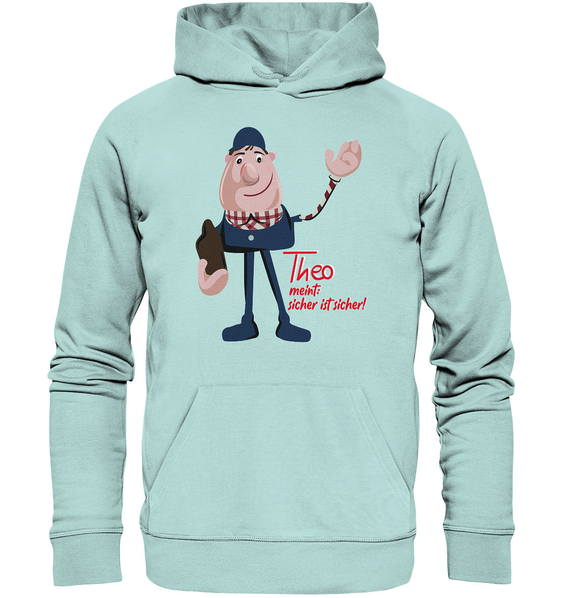 DDR Ostalgie Kapuze / Organic Hoodie Unisex • ARBEITSSCHUTZ THEO - SICHER IST SICHER