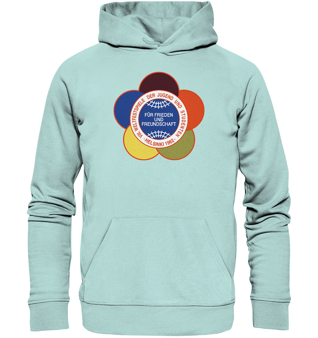 DDR Ostalgie Kapuze / Organic Hoodie Unisex • WELTFESTSPIELE DER JUGEND - HELSINKI 1962