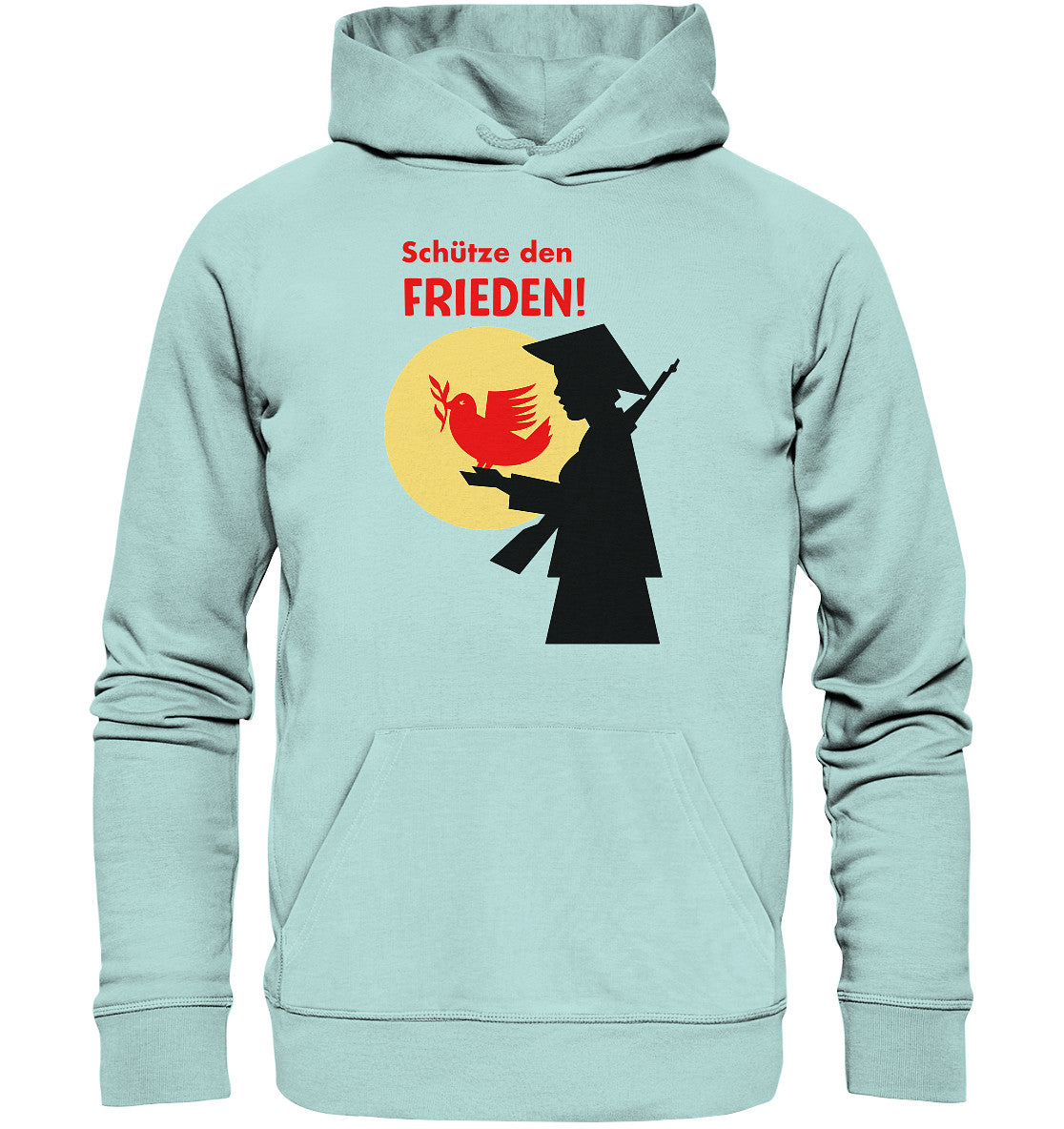 DDR Ostalgie Kapuze / Organic Hoodie Unisex • SCHÜTZE DEN FRIEDEN! SOLIDARITÄT MIT VIETNAM