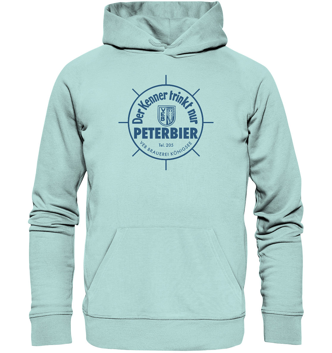 DDR Ostalgie Kapuze / Organic Hoodie Unisex • PETERBIER - VEB BRAUEREI KÖNIGSEE