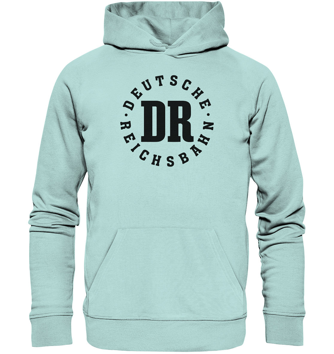 DDR Ostalgie Kapuze / Organic Hoodie Unisex • DR DEUTSCHE REICHSBAHN - WEISS