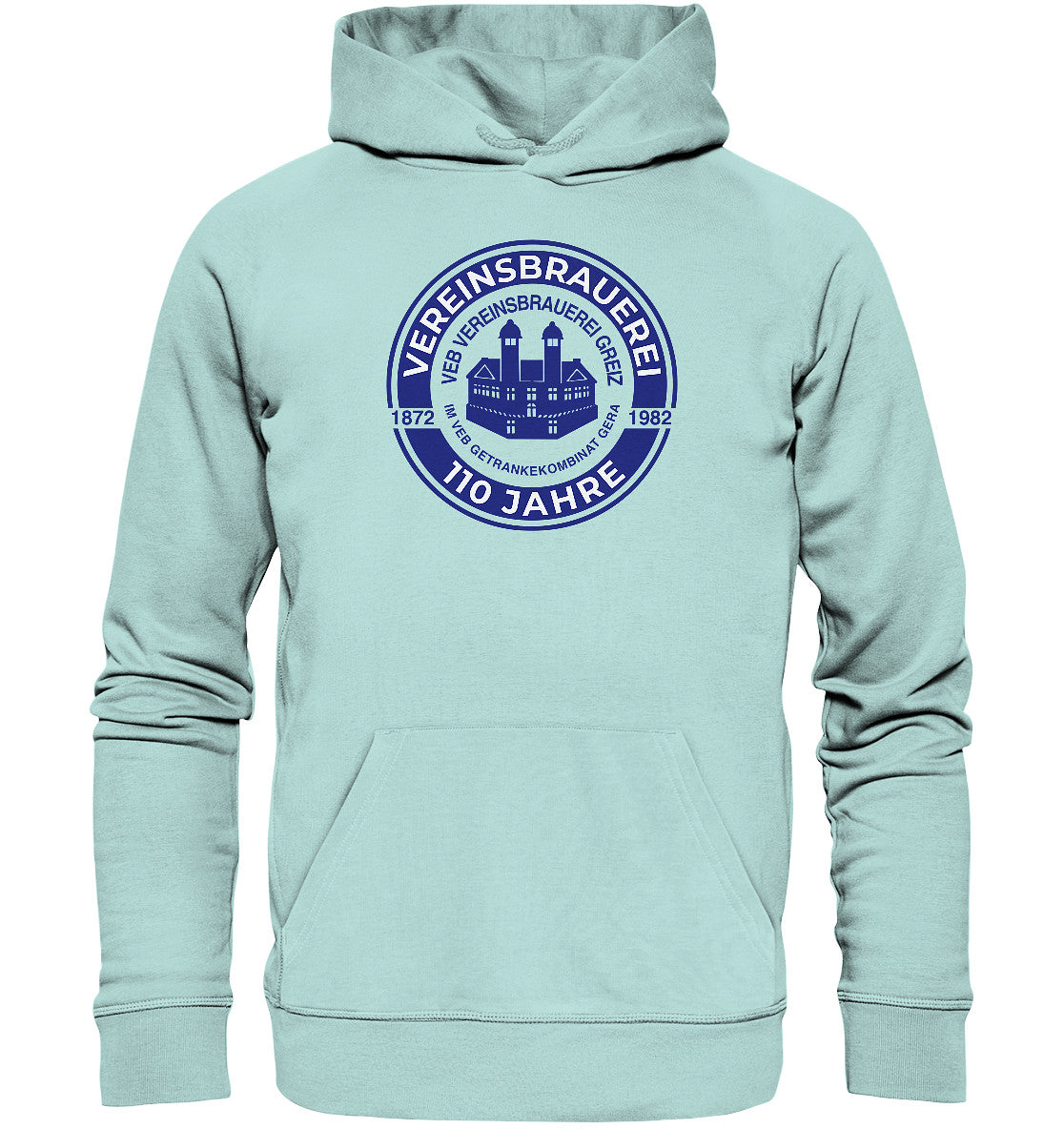 DDR Ostalgie Kapuze / Organic Hoodie Unisex • VEB VEREINSBRAUEREI GREIZ - GETRÄNKEKOMBINAT GERA