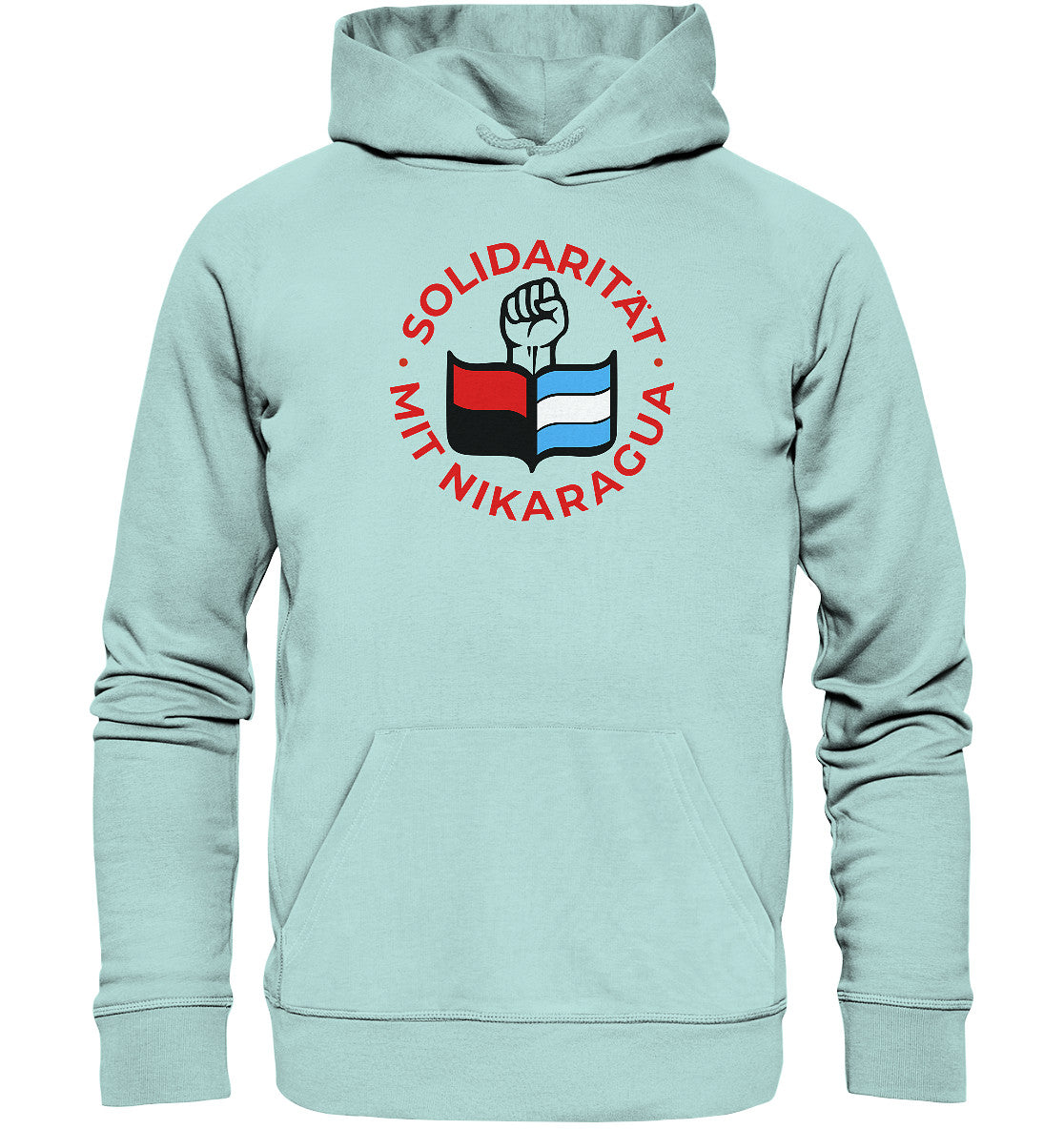 DDR Ostalgie Kapuze / Organic Hoodie Unisex • SOLIDARITÄT MIT NIKARAGUA