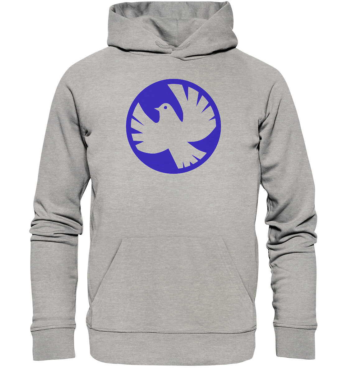 DDR Ostalgie Kapuze / Organic Hoodie Unisex • ROCK FÜR DEN FRIEDEN - TAUBE - hell