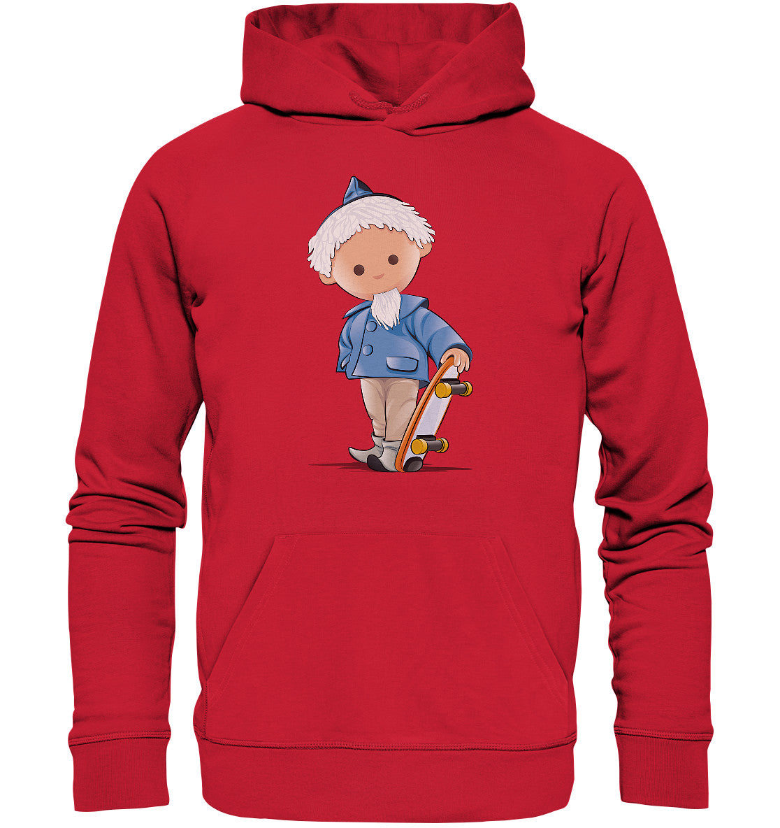 DDR Ostalgie Kapuze / Organic Hoodie Unisex • UNSER SANDMÄNNCHEN - ROLLBRETT-SKATER