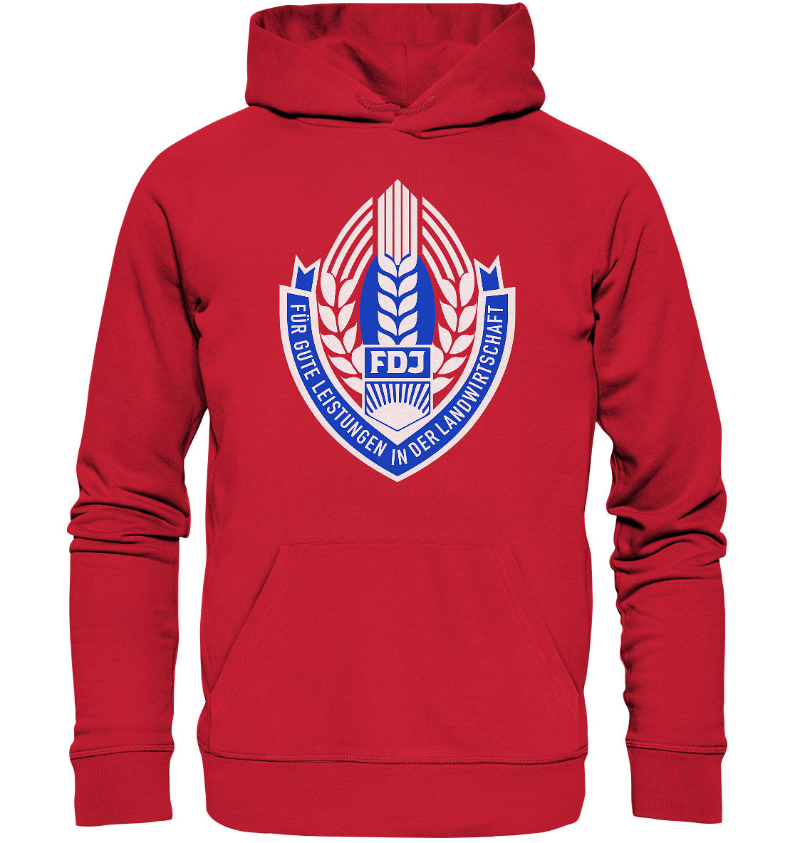 DDR Ostalgie Kapuze / Organic Hoodie Unisex • FDJ - FÜR GUTE LEISTUNGEN IN DER LANDWIRTSCHAFT