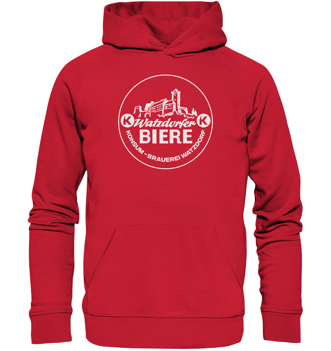 DDR Ostalgie Kapuze / Organic Hoodie Unisex • KONSUM-BRAUEREI WATZDORF