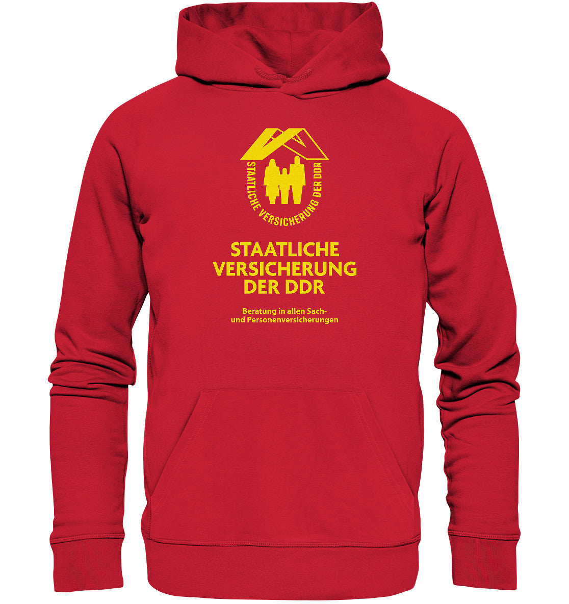 DDR Ostalgie Kapuze / Organic Hoodie Unisex • STAATLICHE VERSICHERUNG DER DDR