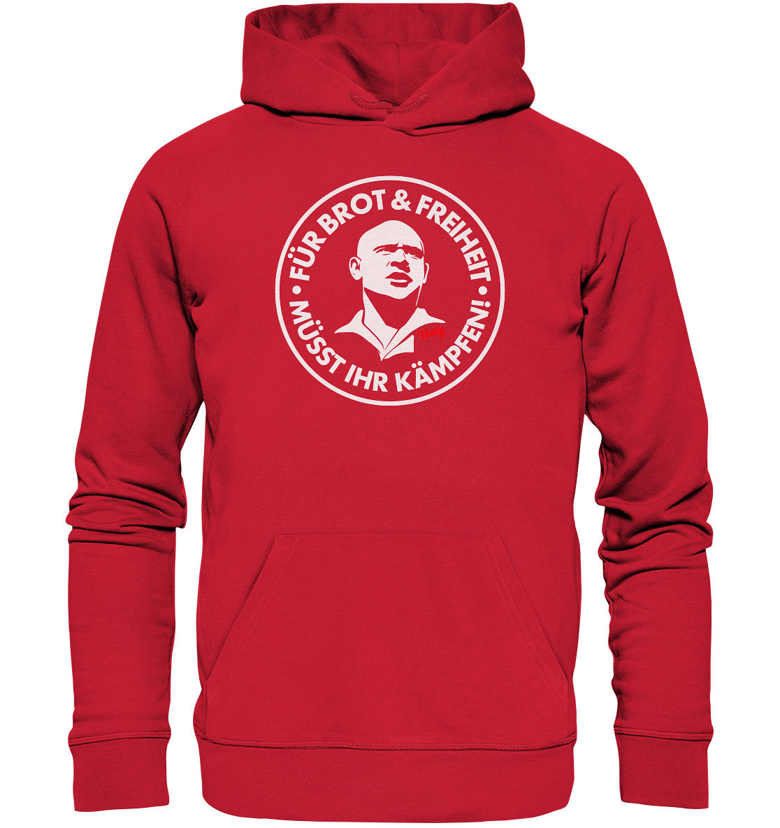 DDR Ostalgie Kapuze / Organic Hoodie Unisex • TEDDY THÄLMANN - BROT UND FREIHEIT