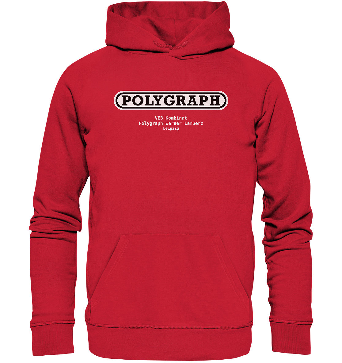 DDR Ostalgie Kapuze / Organic Hoodie Unisex • VEB POLYGRPH WERNER LAMBERZ LEIPZIG