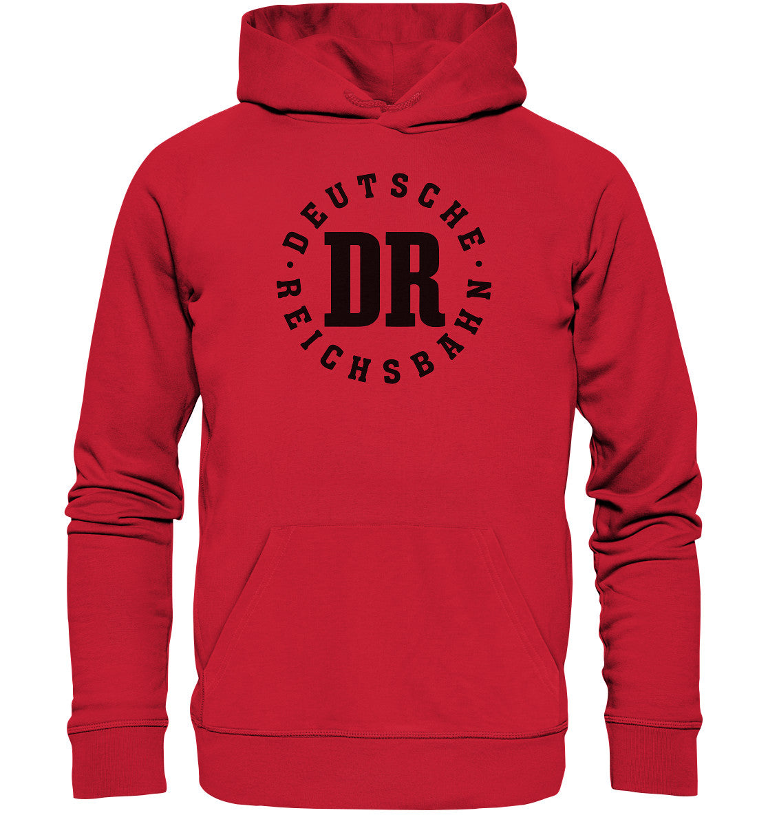 DDR Ostalgie Kapuze / Organic Hoodie Unisex • DR DEUTSCHE REICHSBAHN - WEISS