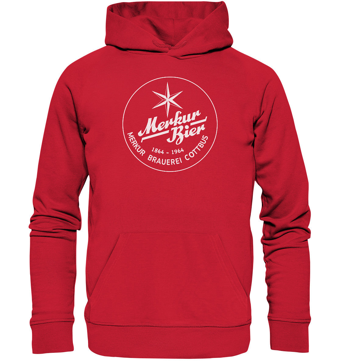 DDR Ostalgie Kapuze / Organic Hoodie Unisex • MERKUR BRAUEREI COTTBUS