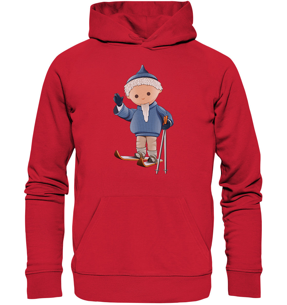 DDR Ostalgie Kapuze / Organic Hoodie Unisex • UNSER SANDMÄNNCHEN - AUF SKIERN (PU 422)