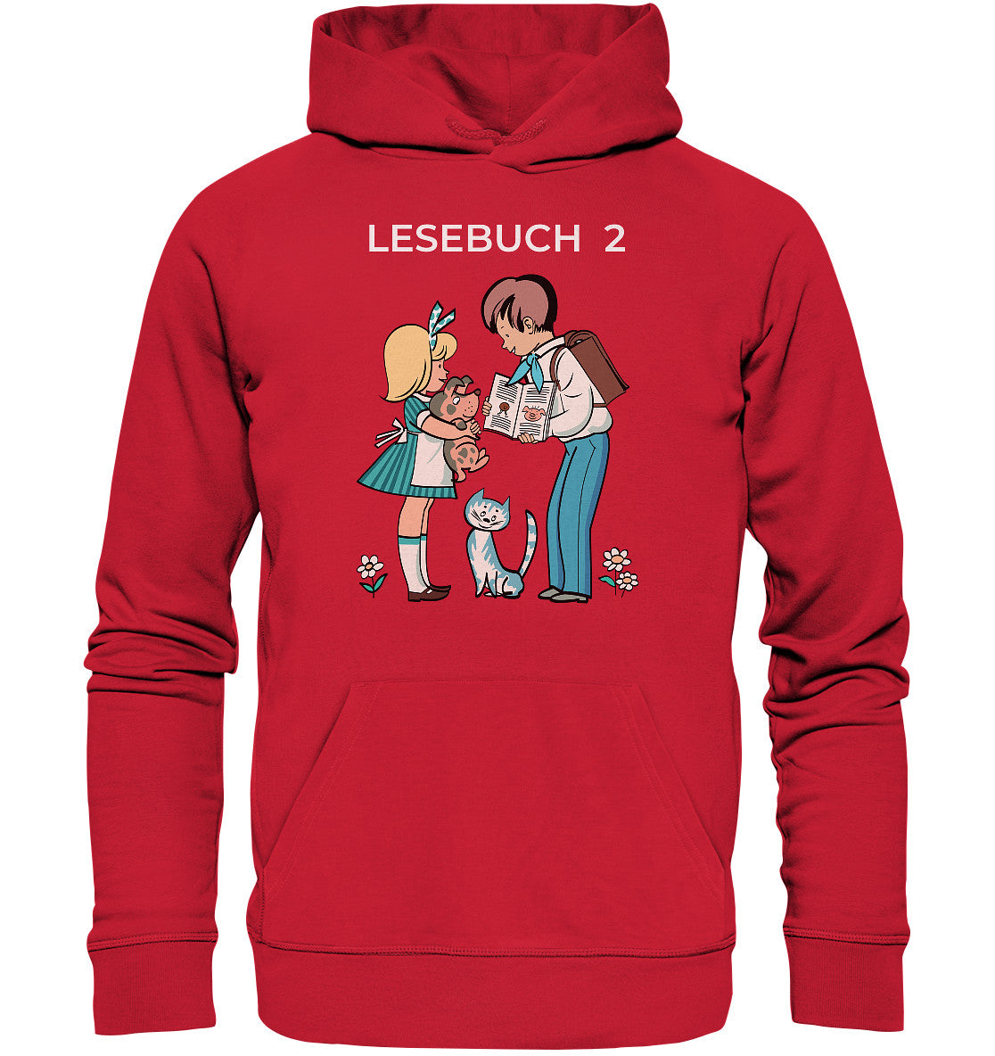 DDR Ostalgie Kapuze / Organic Hoodie Unisex • LESEBUCH 2. KLASSE DDR