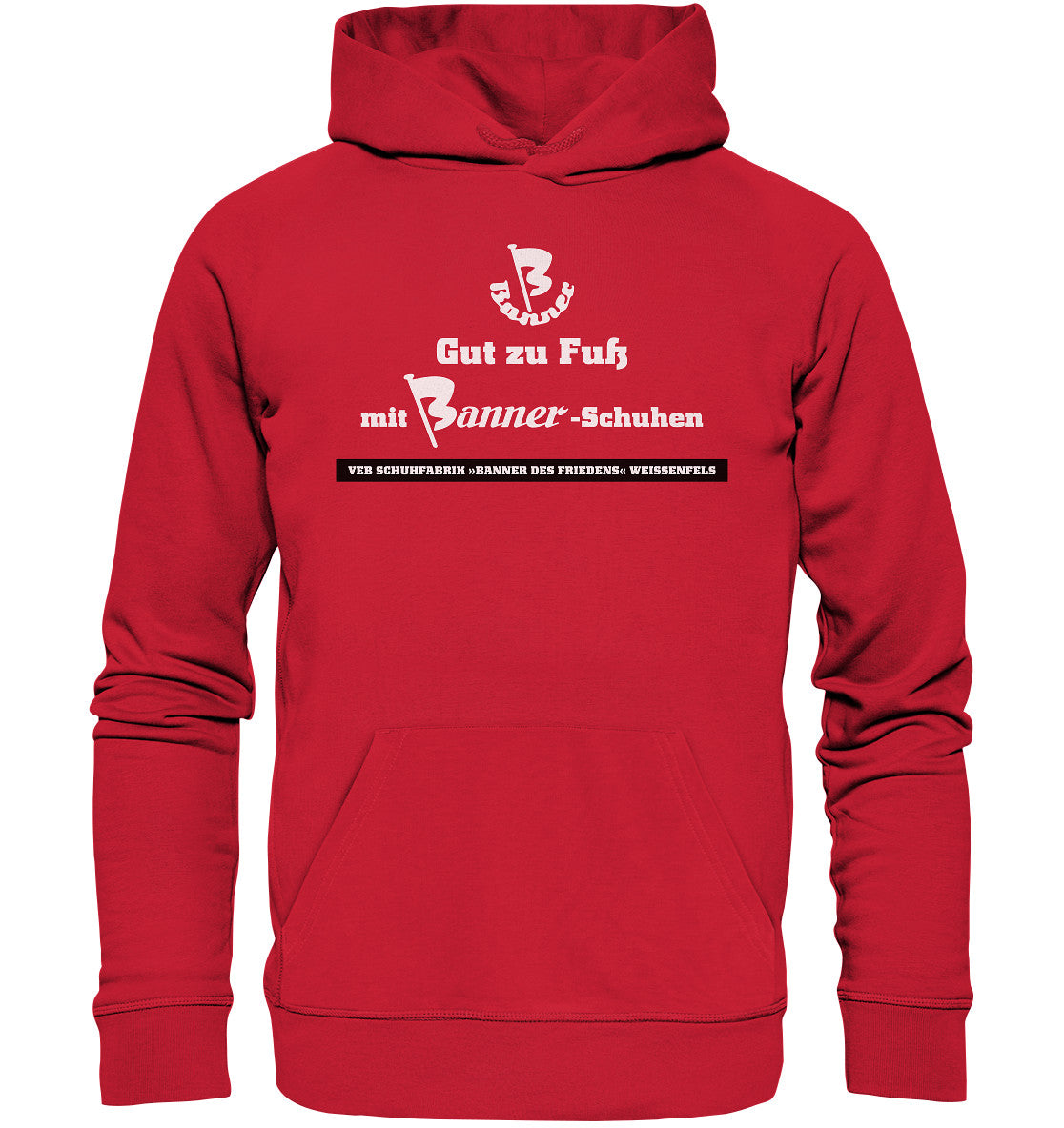 DDR Ostalgie Kapuze / Organic Hoodie Unisex • BANNER-SCHUHE - GUT ZU FUSS